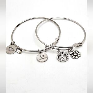 🟢3/$19🟢 CHRYSALIS Lot of TWO (2) Silver Bracelets Nature and Daughter